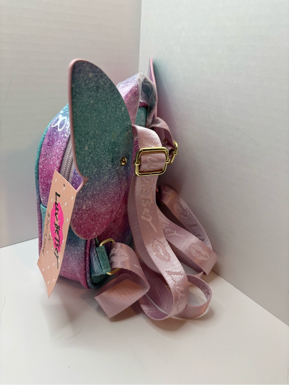 Luv Betsey Johnson LBWINGSS sparkly, pink/blue mini backpack - Picture 5 of 5